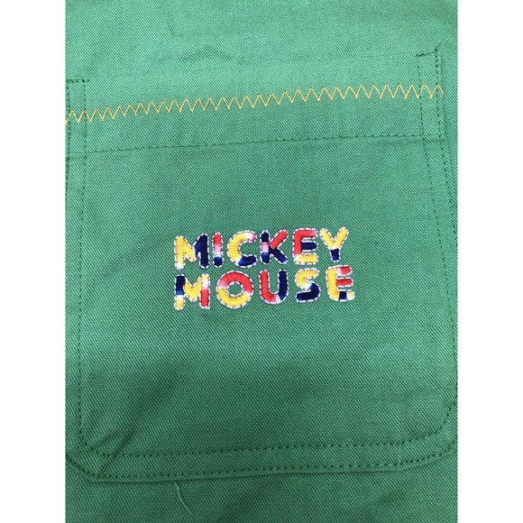 Vintage 90s Disney MICKEY MOUSE Green Long Sleeve Button Up Shirt Boys Size 14 - Picture 4 of 11